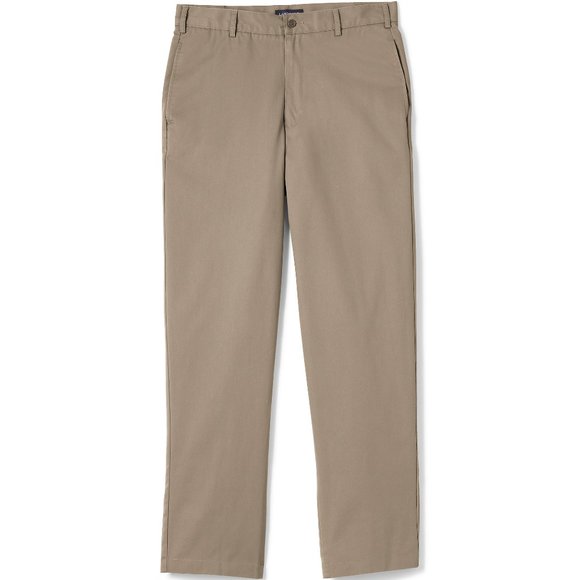 NWT LANDS' END MEN'S BLEND PLAIN FRONT CHINO PANTS KHAKI 36 - Picture 3 of 7